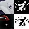 Funny Fuel Gauge Body Stickers Auto Car Waterproof Reflective Decals Decoration
