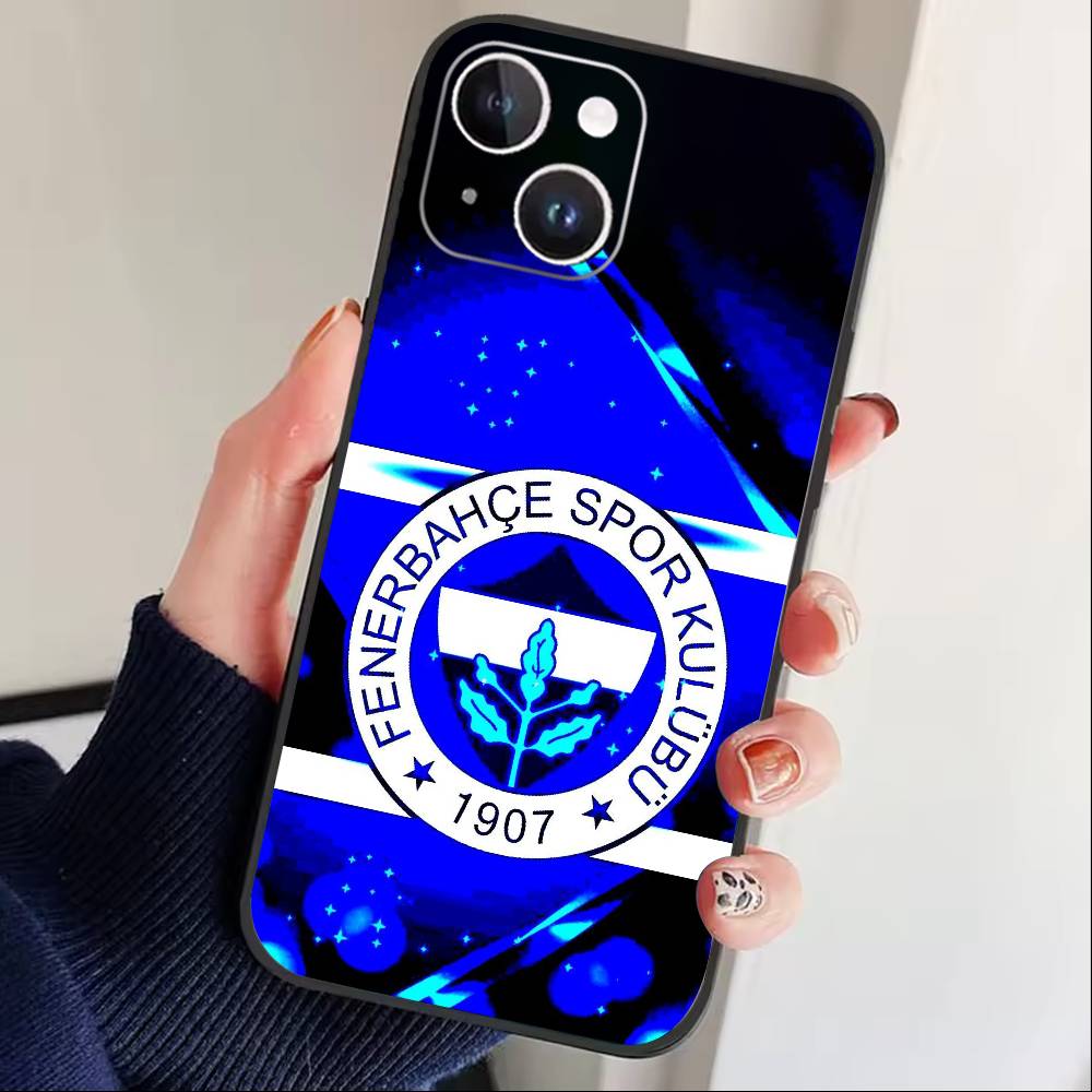 Крутой чехол для телефона с узором Фенербахче-Турция для iPhone 17 16 15 14 13 12 Max Plus Силиконовый Черный Чехол
