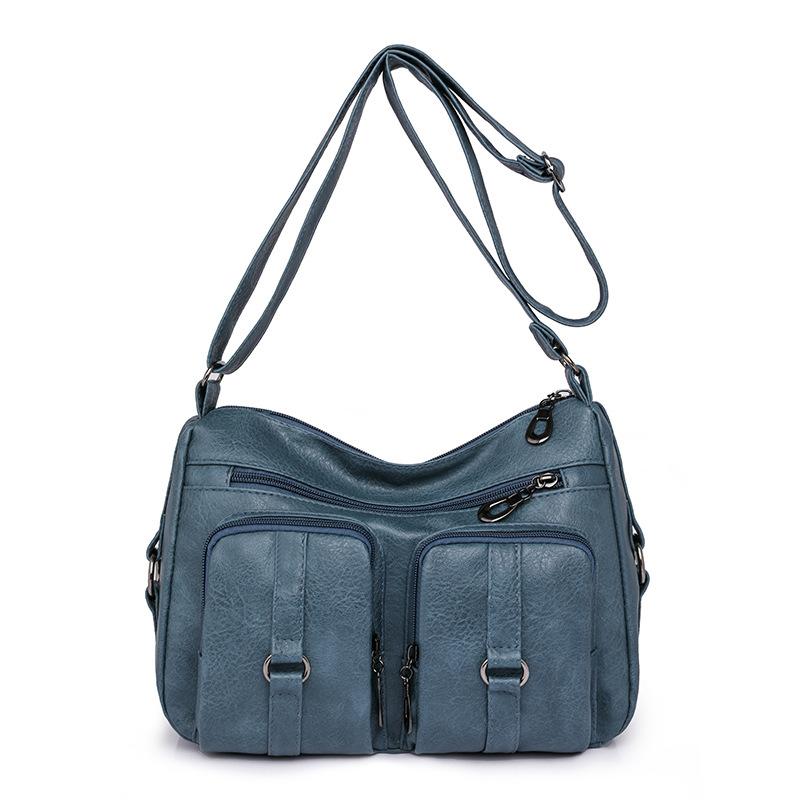 Новая женская сумка-мессенджер из вымытой кожи, модная женская сумка через плечо, модный ретро-стиль, сумка для мамы