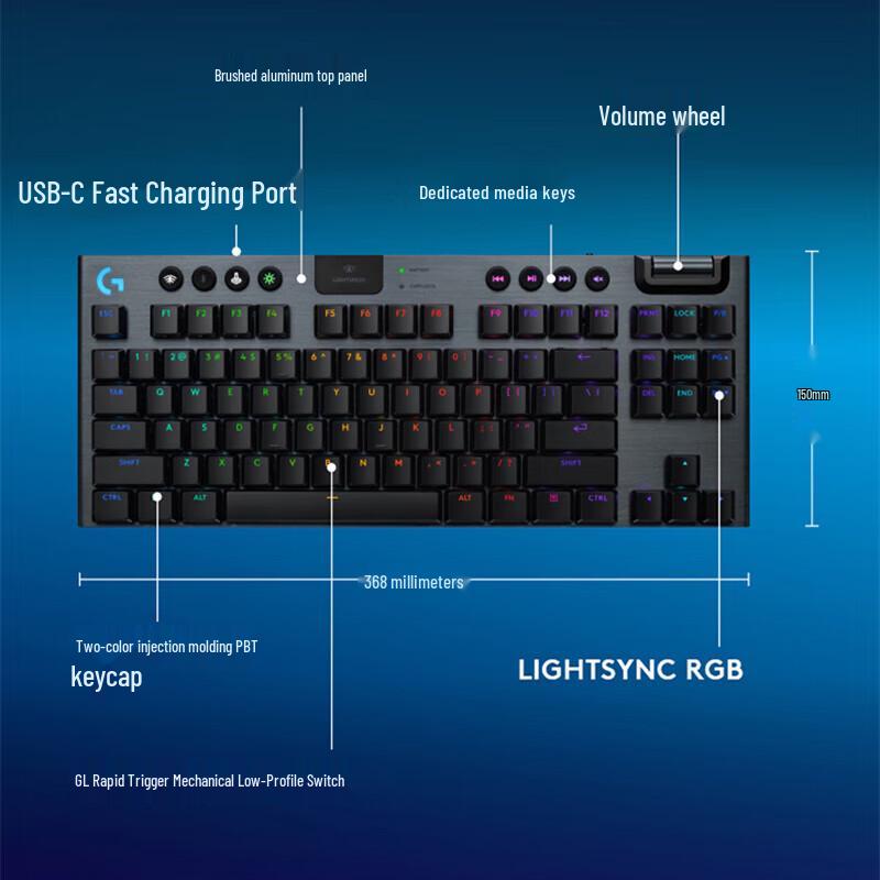 Logitech G915 X LIGHTSPEED TKL Low-Profile Wireless Gaming Keyboard