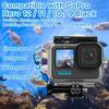 60M Waterproof Housing Case for GoPro Hero 12/11/10/9 Black Protective Dive Housing Shell with Bracket Accessories