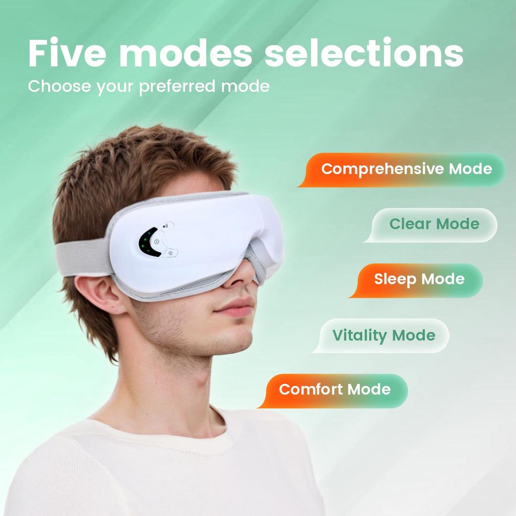 2026 USB Rechargeable Electric Eye Massager Foldable Design 5 Modes Portable Eye Care Instrument Relieve Fatigue Promote Sleep for Women & Men Gifts