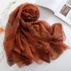 New Spring and Summer Soft Yarn European and American Style Striped Scarf for Women's Beach Sun Protection Shawls with Variety and Length