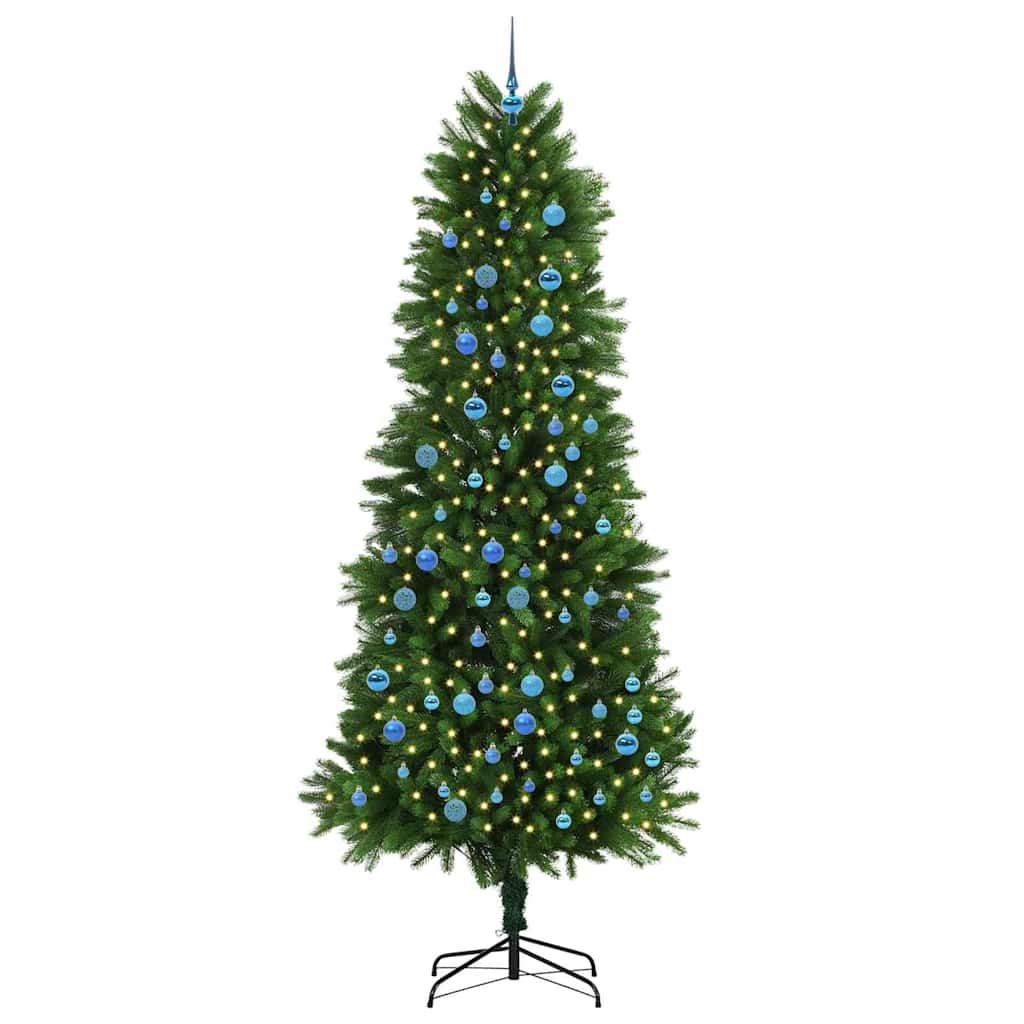 Christmas Tree with 300 LEDs and Stand Green 240 cm PE