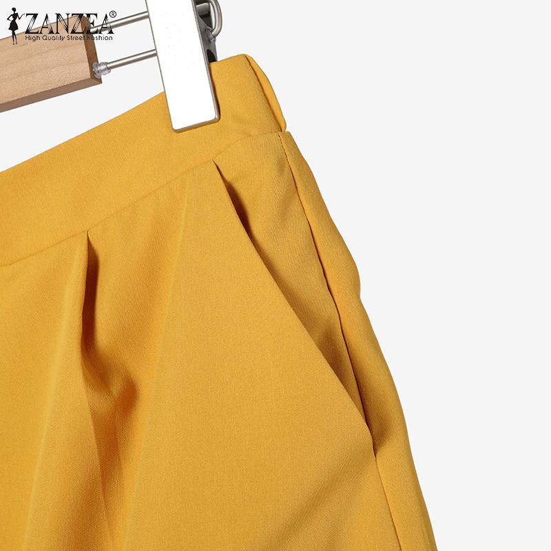 ZANZEA Womens Tank Tops and Shorts Summer Two Piece Suit Sets