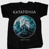 Трендовая Черная Хлопковая Футболка с Логотипом Группы Katatonia Полный Размер Bt1041