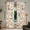 2Pcs Floral Curtain Vintage Garden Plants Herbs Flowers Botanical Classic Suitable For Living Room And Bedroom