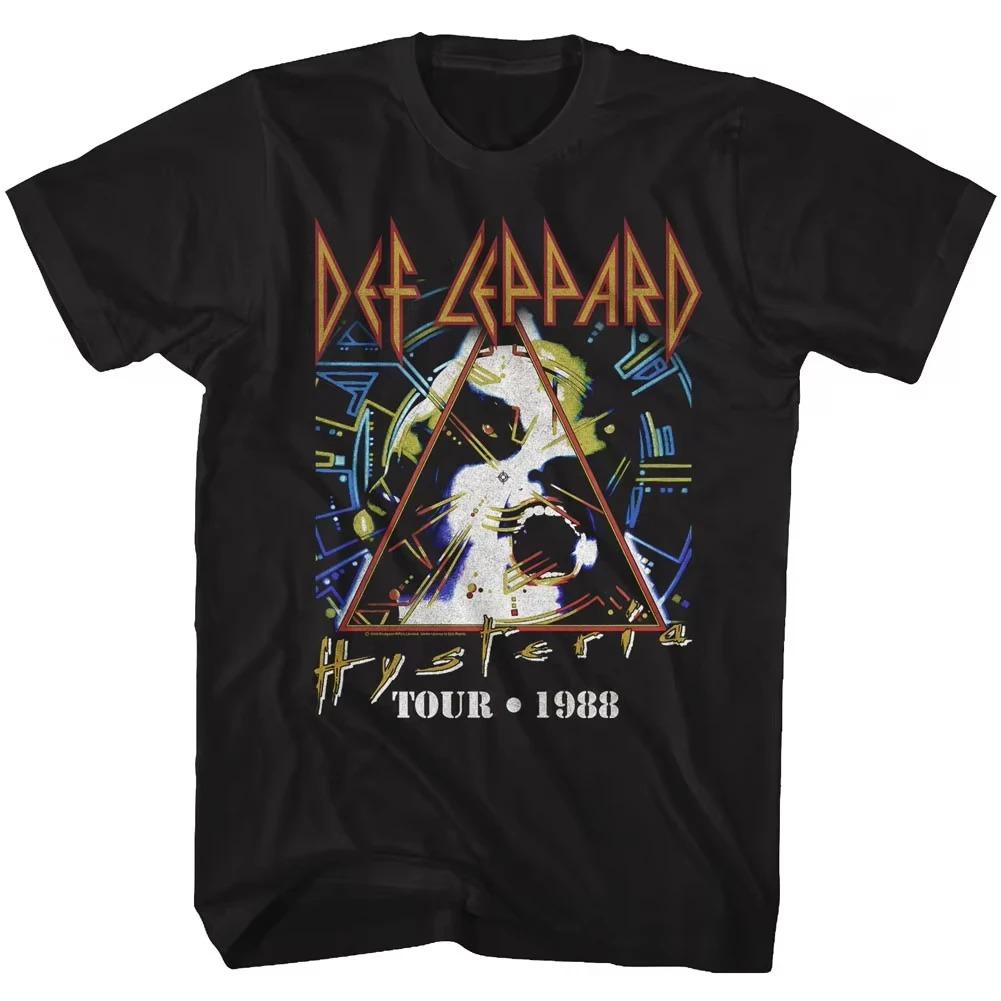 2026 British Hard Rock Band Def Leppard Graphic Print T-Shirt Women Men Loose Casual Oversized Top O-neck Cotton Solf Summer New Tee Short Sleeve