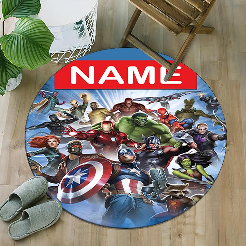 Customizable M-Marvel3 Round Non-Slip Carpet - Ideal for Garden, Picnic, Office, Perfect for Decoration, Suitable For All Seasons