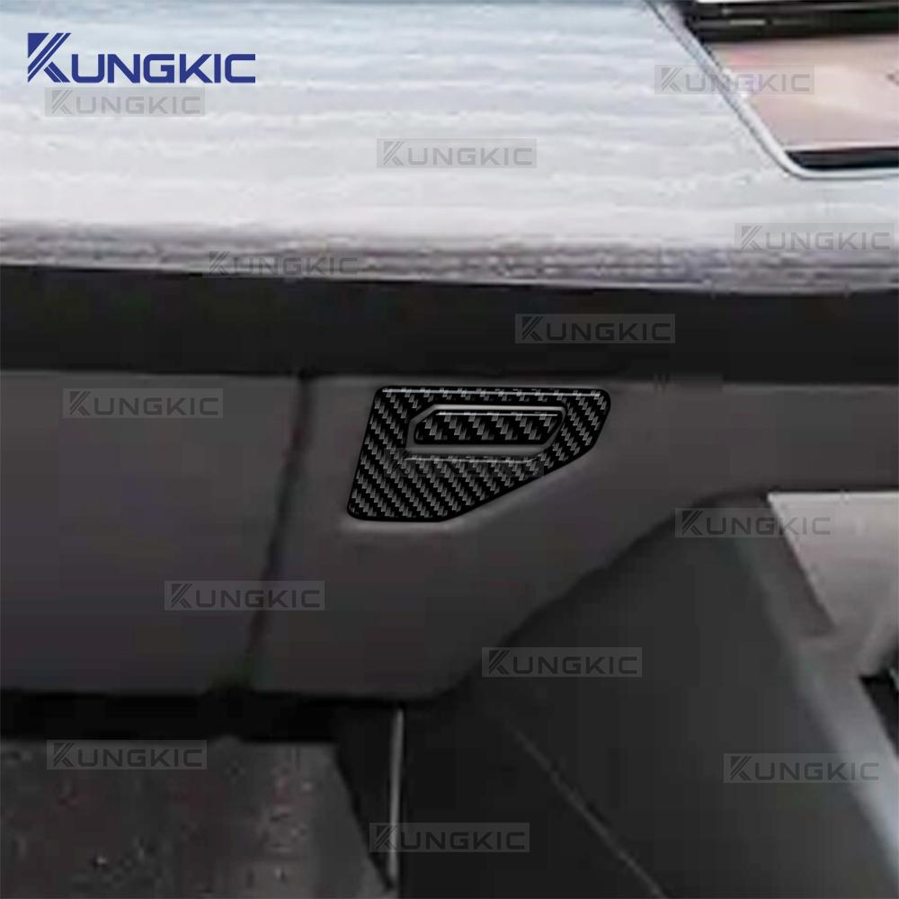 Carbon Fiber Real Sticker for Passenger Side Switch Panel Trim Compatible with BMW 5 Series G60 G61 G68 i5 2024 2025 Interior Accessories