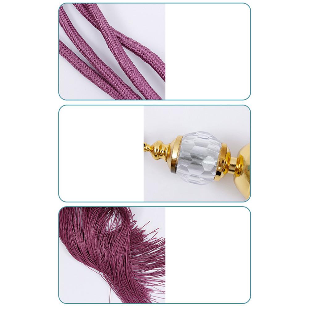 A Pair Of Luxury Curtain Holdbacks With Tassel Tiebacks And Beaded Ball
