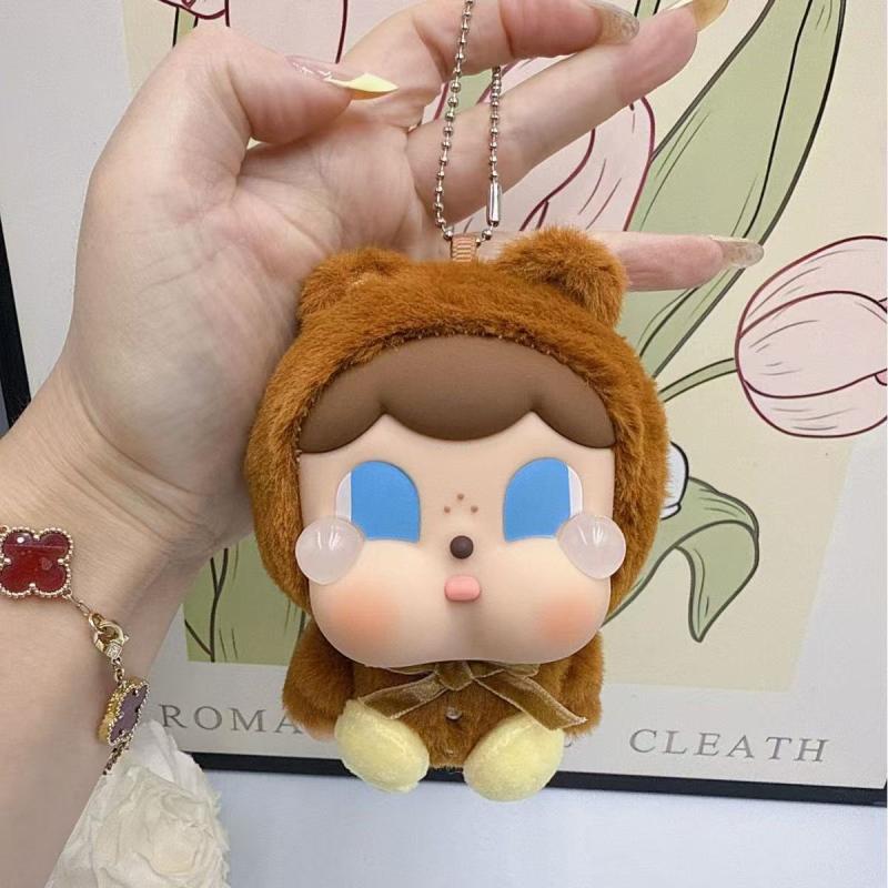 1 Piece Crybaby Animal Pendant Crybaby Crying Again Series Figures Sitting Plush Vinyl Face Doll Toy Bag Keychain Gift