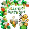 Party Decoration - Jungle Safari - Boy - Multicolor - Green - Animal Balloons - Garland