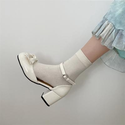 Французский толстый каблук темперамент сумка голова сандалии женские летние новые интернет знаменитости взрыв универсальные туфли Мэри Джейн Ins Tide