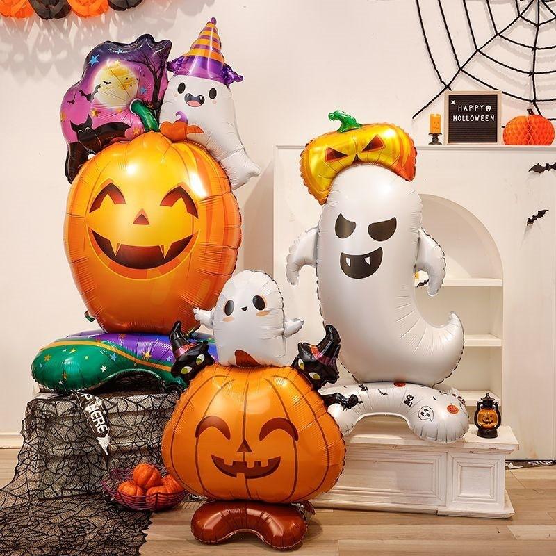 Halloween Window Decorations 4D Standing Witch Tree Pumpkin Balloons Large Toys