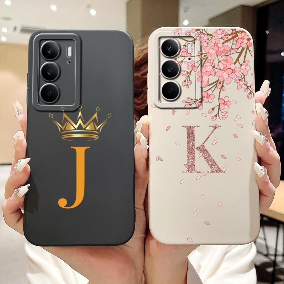 For Realme C75 4G Case Cute Crown Letters Cover 6.72'' Shockproof Phone Case For Realme C75 C 75 RealmeC75 4G Soft Fundas Bumper