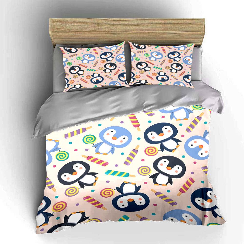 Whimsical penguin pops! Bedding sets Duvet covers Pillowcases(1* Duvet Cover 2* Pillowcases without duvet insert)