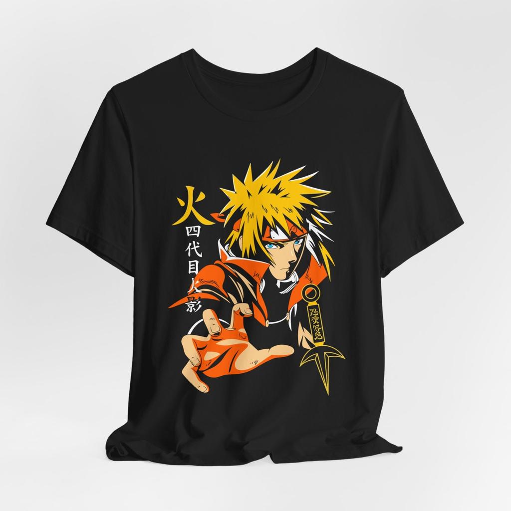 Naruto Anime T Shirt, Fourth Hokage, Crew, Unisex Short Sleeve