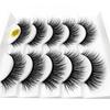 Eye Makeup Fluffy Wispy Flared 3D Faux Mink Hair False Eyelashes Eye Lash Extension Crisscross