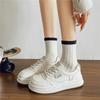 2025 весна маленькие белые туфли женские новые популярные универсальные на толстой подошве студенческие на мягкой подошве повседневные спортивные кеды