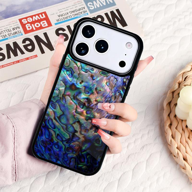 Paua Abalone Shell Phone Case For IPhone 17 16e 15 14 13 12 11 Pro Max Air Mini Soft Protective Cover
