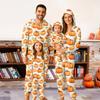 Halloween Printed Family Matching Hooded Long Sleeved Zippered Hooded Jumpsuit Set