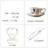 220ml Nordic Bone China Coffee Cup Set, Vintage English Style Tea & Coffee Mug Set