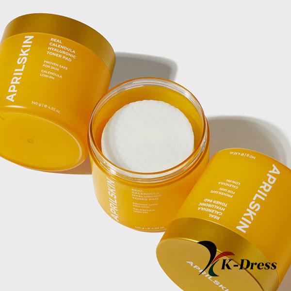 Aprilskin Подушечки с гиалуроновым тонером Calendula PHA, 60 шт.