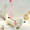 4 Slot Dachshund Toothbrush Holder Ceramic Toothpaste Toothbrush Base  Bathroom Accessories