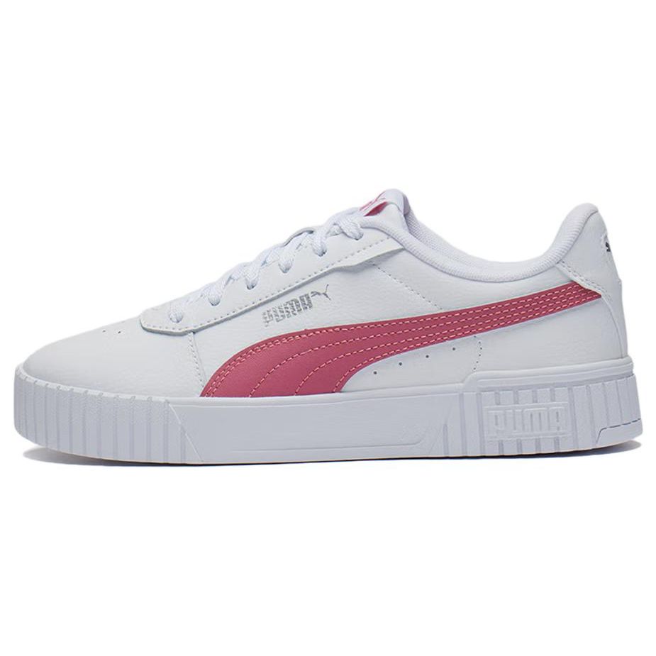 Puma Carina 2.0 White Dusty Orchid Women Sneakers Silver 385849-06