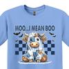 Moo I Mean Boo Halloween Shirt, Spooky Cow Ghost Tee