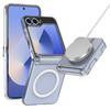 Чехол для Galaxy Z Flip 8 с кольцом-подставкой, вращающимся на 360°, совместимый с беспроводной зарядкой. 7 6 Гальванизированный ПК Защитный