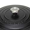 Le Creuset SIGNATURE Фирменная круглая кокотница 22 см Круглая кокотница Черный матовый черный Кастрюля Новая жизнь [Le Creuset] С двумя ручками [Товар]