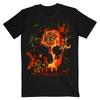 Slayer Inferno Череп Пентаграмма Винтажная Футболка Трэш-метал Большая Четверка Черный Унисекс Оверсайз Хард-рок Группа Футболки для Женщин и Мужчин