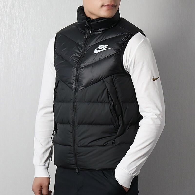 Nike NSW Down Fill Vest Slim Fit без рукавов пуховик мужская верхняя одежда черный CV8975-010