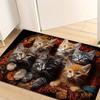 1Pcs Anti Fatigue Kitchen Rugs,Cute Cat Print Waterproof Non-Slip Thick Cushioned Kitchen Mat Heavy Duty Comfort Standing Mat for Kitchen