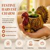Fall Harvest Fall Turkey Plant Holder Turkey Figurine Candy Bowl  Outdoor Garden
