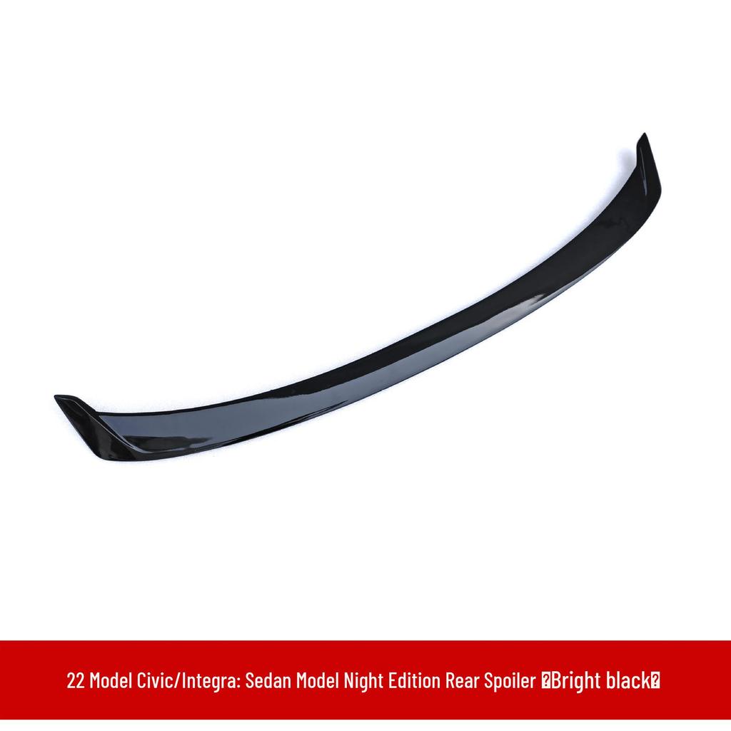 Compatible Rear Spoiler Winglet and Front Lip Kit for 2022 Civic Type R Eleventh Gen Night Black Model