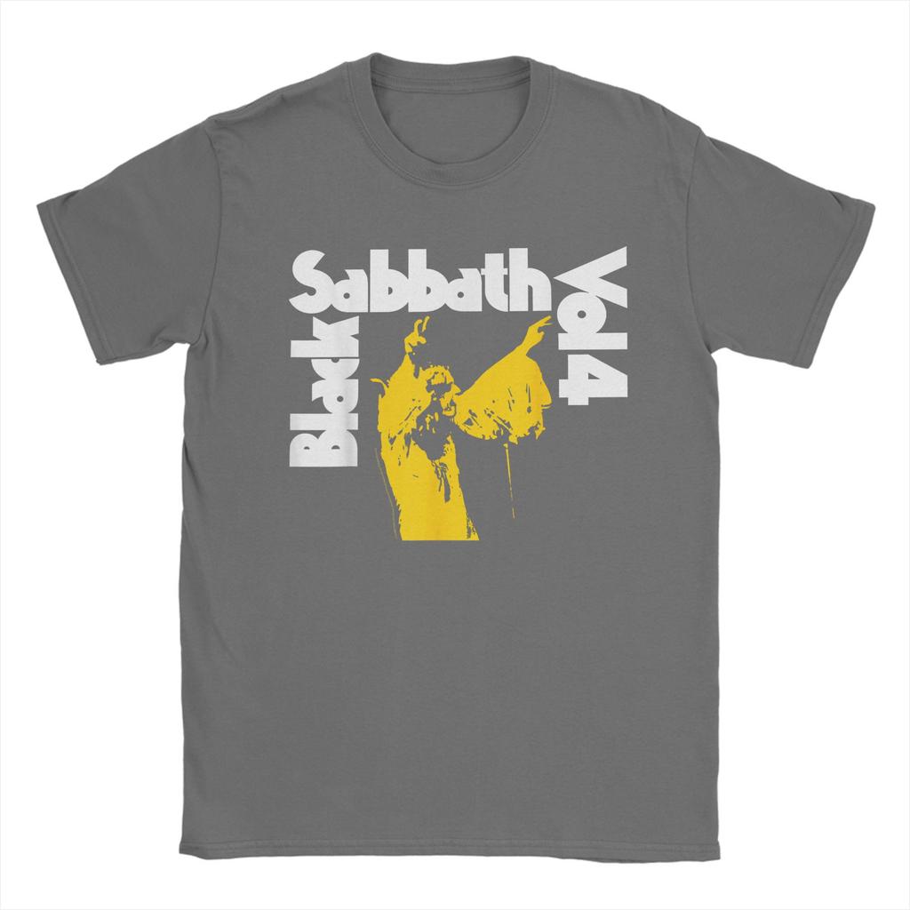 Футболка Black Sabbath Vol 4 Летняя Хэви-метал Рок-группа Потрясающие Футболки 100% Хлопок Футболка с коротким рукавом Повседневные Футболки