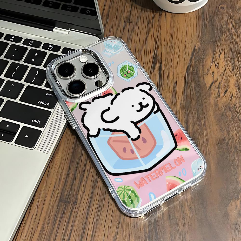 Line Puppy Maltese Summer Phone Case for Samsung Galaxy S25 S24 S23 S22 S21 S20 Note20 FE Ultra Edge Plus 4G 5G Soft Cover