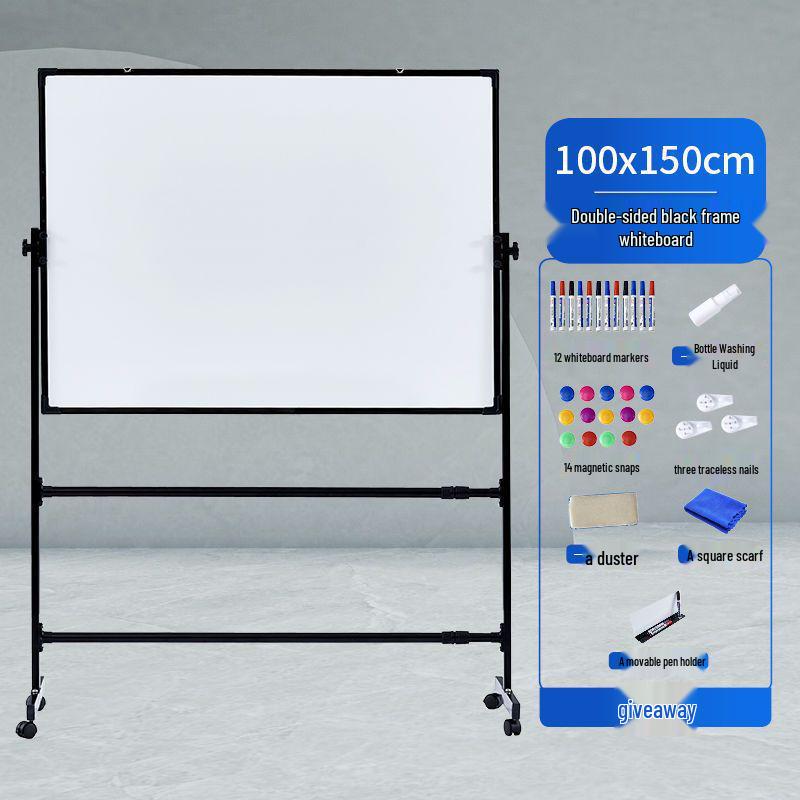 Magnetic Double-Sided Blackboard & Whiteboard Stand for Home, Office & Classroom.