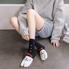 Harajuku Cartoon Cotton Female Students Split Toe Hosiery Two Toe Socks Middle Tube Socks Cat Socks