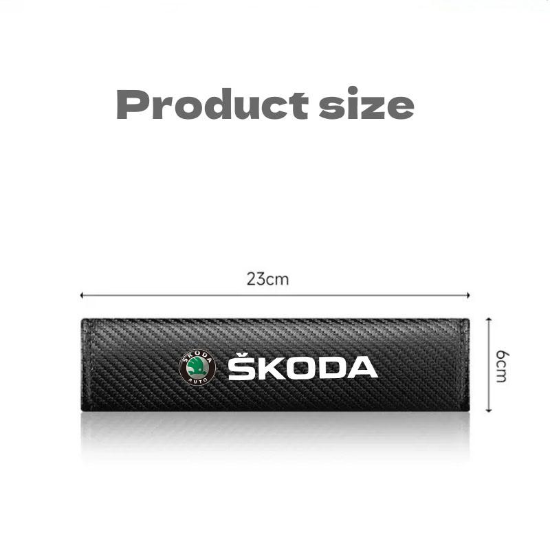 ABC3 2Pcs Car Seat Belt Cover Shoulder Protector Cushion Pad for Skoda Octavia 2 3 Fabia Superb Rapid Kodiaq Karoq Auto Accessories
