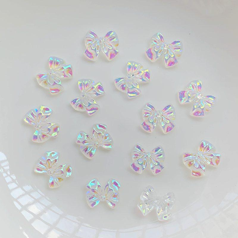30 шт. 9*11 мм прозрачные 3D стразы из смолы Фестиваль бабочек AB Аврора ручная работа DIY художественное украшение