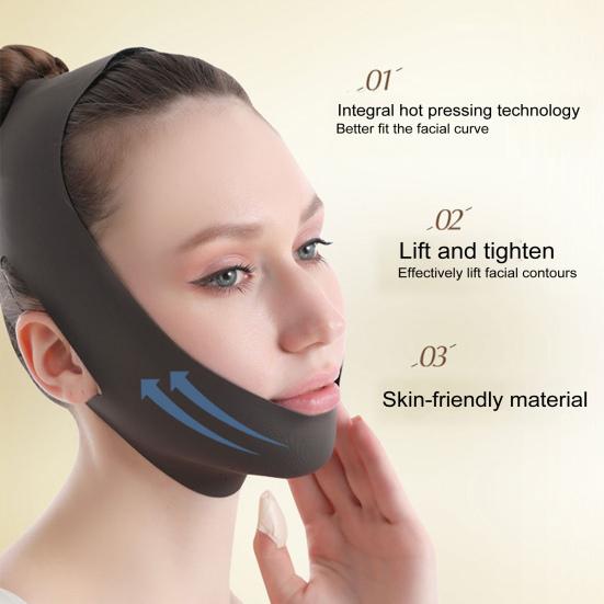 V-образный подтягивающий ремень для контурирования лица, укрепления кожи, впитывания, V-образный ремешок для лица, регулируемый, для устранения двойного подбородка, пояса для тонизирования лица