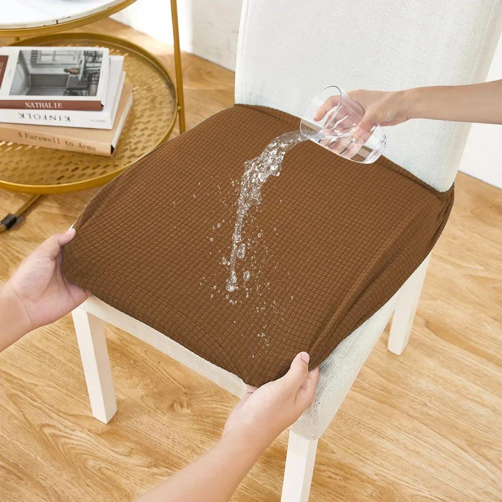 Водонепроницаемый жаккардовый чехол на стул, эластичный чехол для стула из спандекса, столовая, кухня, регулируемый чехол для стула, чехол для дома, отеля