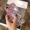Роскошный Блестящий Кристальный Цветок из Страз Чехол для Телефона Для iPhone 17 16 15 14 13 12 11 Pro Max Air mini 16e 8 7 Plus X XS XR Блестящий Алмазный Камень Обложка