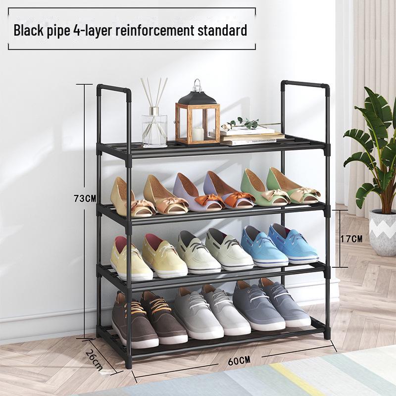 Металлическая полка для обуви: Пылезащищенный, многослойный, смелый стиль для хранения в прихожей
