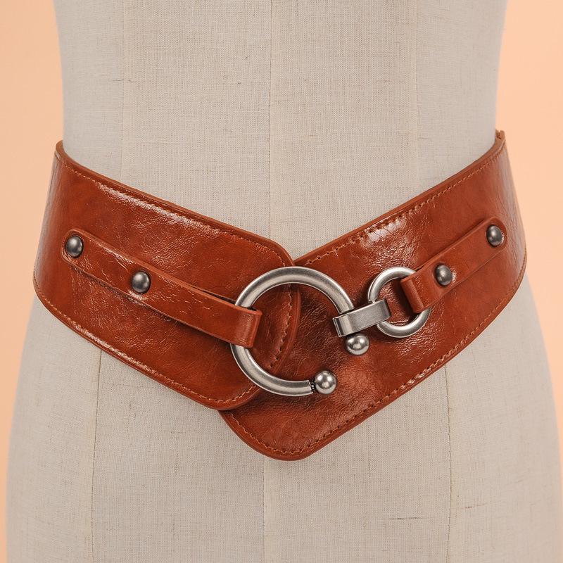 Korean Wide Waist Elastic Belt for Women – Versatile European & American Style