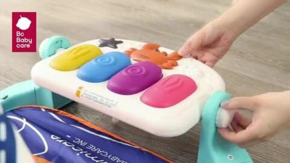 Пианино-гимнастика Пианино-гимнастика, развивающая вас и вашего малыша, коврик для игр для младенцев для игр в помещении [bc babycare] Пинай! 3-сторонние ощущения. Детские игрушки, оборудование, спортзал,